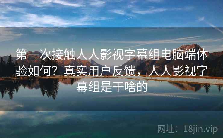 第一次接触人人影视字幕组电脑端体验如何？真实用户反馈，人人影视字幕组是干啥的