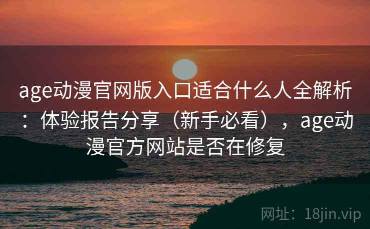 age动漫官网版入口适合什么人全解析：体验报告分享（新手必看），age动漫官方网站是否在修复